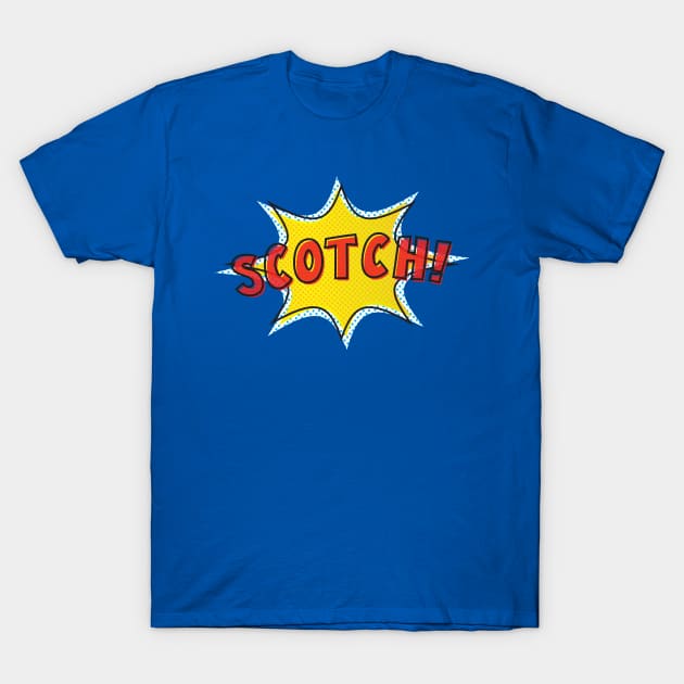 Comic Book Scotch T-Shirt by WhiskyLoverDesigns